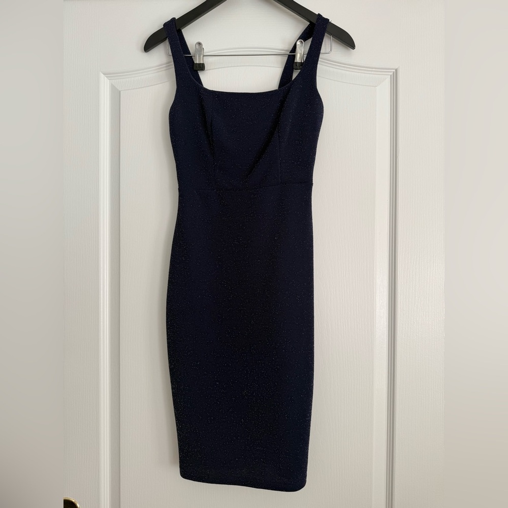 Aqua Midnight Blue Mini Dress